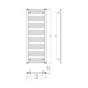 Bruckner Albrecht otopné těleso 500 x 1250 mm černá mat 600.214.6