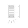 Bruckner Albrecht otopné těleso 400 x 930 mm černá mat 600.211.6