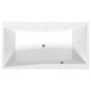 Polysan QUEST hydromasážní vana obdélníková 180 x 100 x 49 cm Active Hydro akrylátové chrom bílá 78511.1010