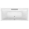 Polysan CASCATA hydromasážní vana 185 x 85 x 45 cm kaskáda nerez Highline Hydro-Air chrom akrylát bílá 73836.100.6010