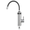 Aqualine Ton elektrická dřezová baterie s průtokovým ohřívačem vody flexi ramínko 230V černá/nerez 211085