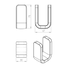 Gedy OUTLINE háček černá mat 322614