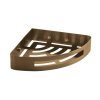 Gedy SMART rohová polička do sprchy 21 x 4,5 x 21 cm nerez měď mat 247982