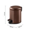 Gedy POTTY odpadkový koš 5l Soft Close měď mat 330982